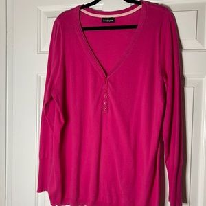 Lane Bryant Henley Style Knit Pullover Sweater